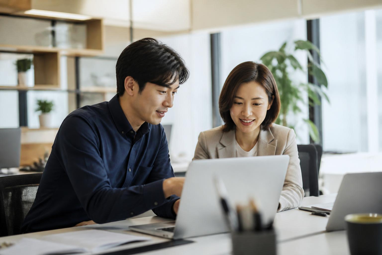 한 화면을 함께 보며 협업하는 크로플과 클라이언트 팀