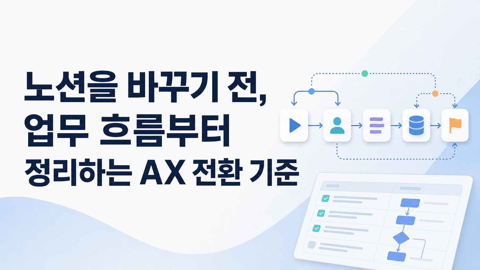 노션을 바꾸기 전, 업무 흐름부터 정리하는 AX 전환 기준